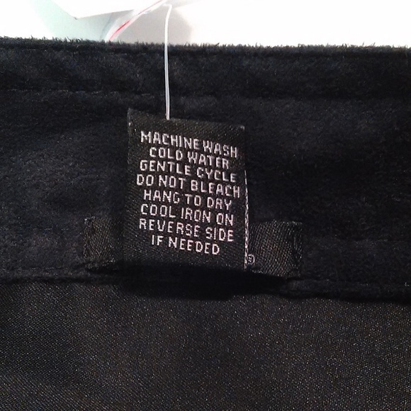 RUE 21 NWT Mock Suede Black Zipper Mini Skirt Med - Picture 5 of 6